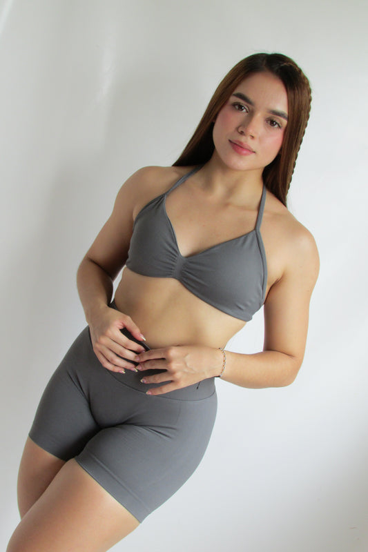 Top Mariposa Gris