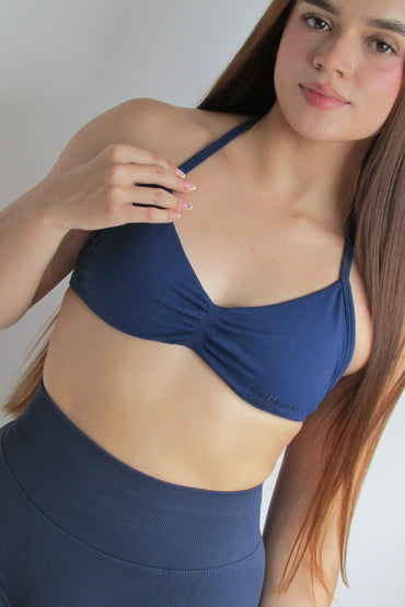Top Bruna Azul Marino