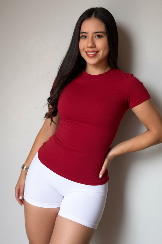 Camiseta Fit Vinotinto